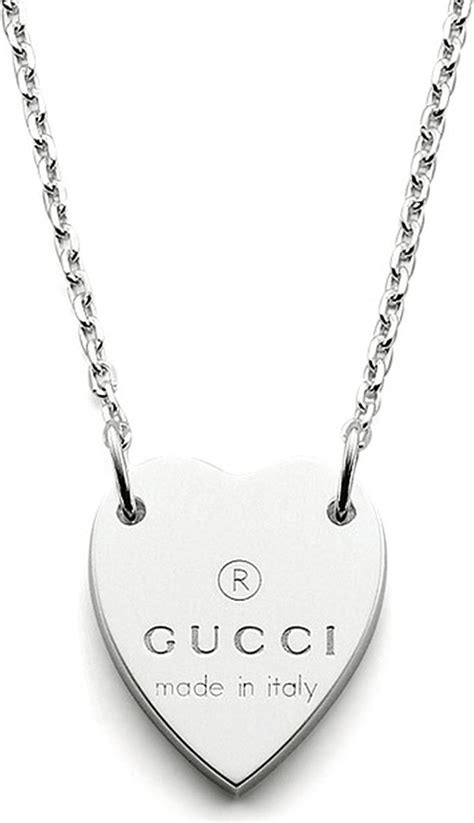 gucci heart necklace sale|trademark necklace with heart pendant.